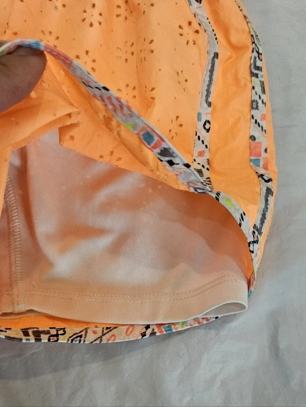 OshKosh Girls Orange Eyelet 2-in-1 Shorts Size 5T